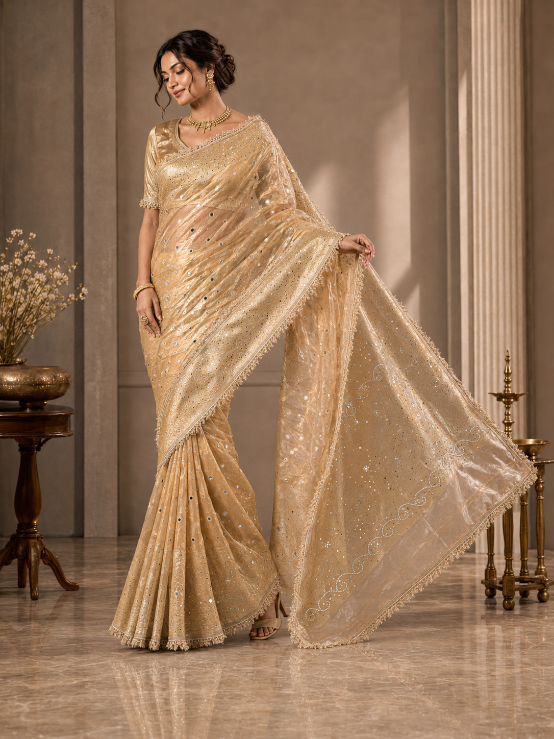 Suvarna Meera Tissue Saree