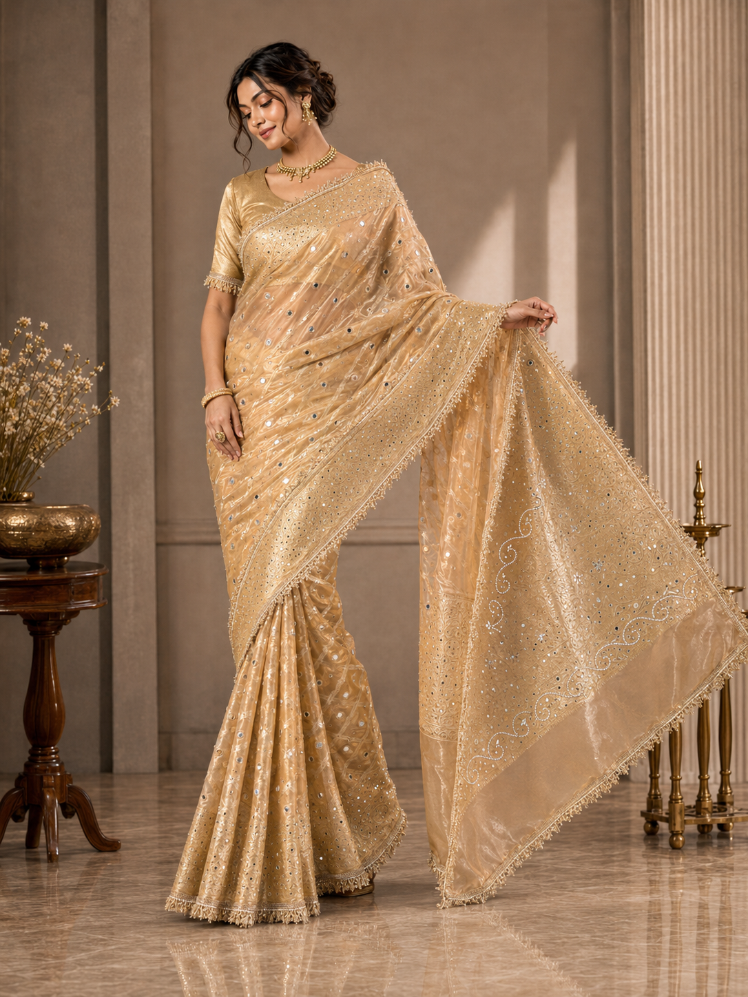 Suvarna Meera Tissue Saree