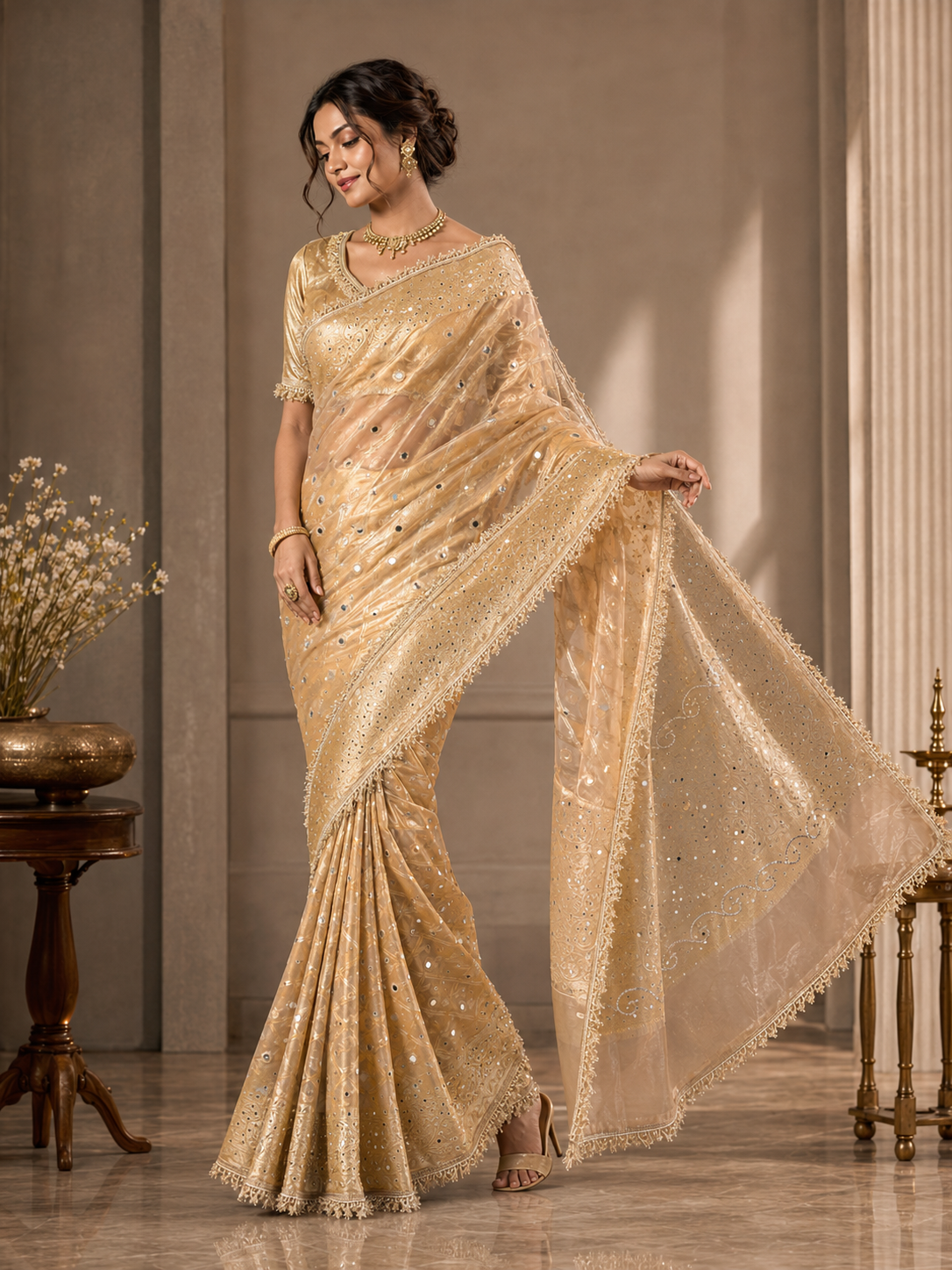Suvarna Meera Tissue Saree