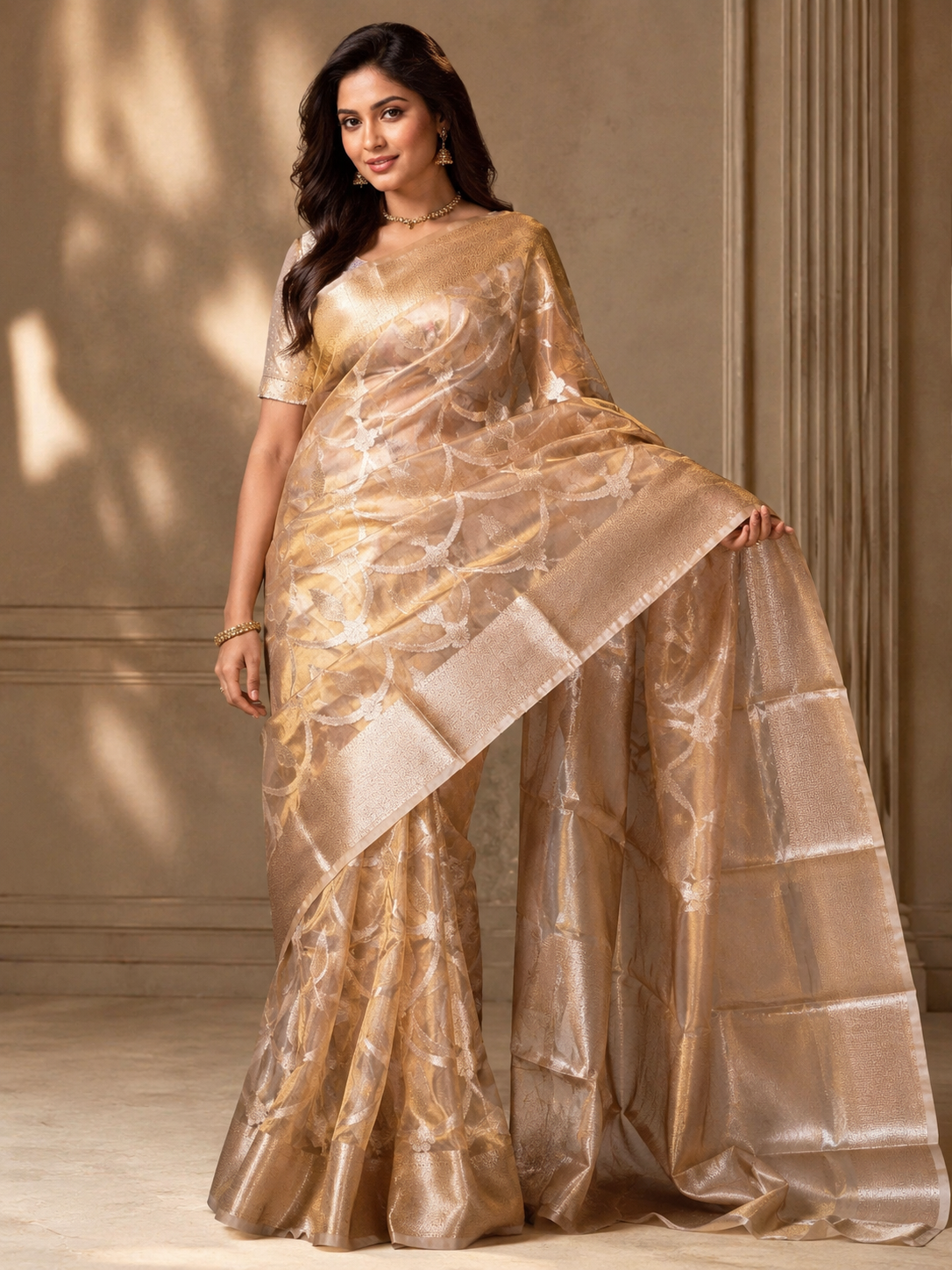 Swarna Leher Tissue Saree