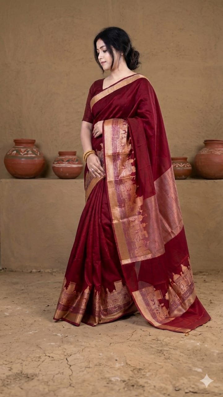 Ganga Ghat Warm Silk Saree