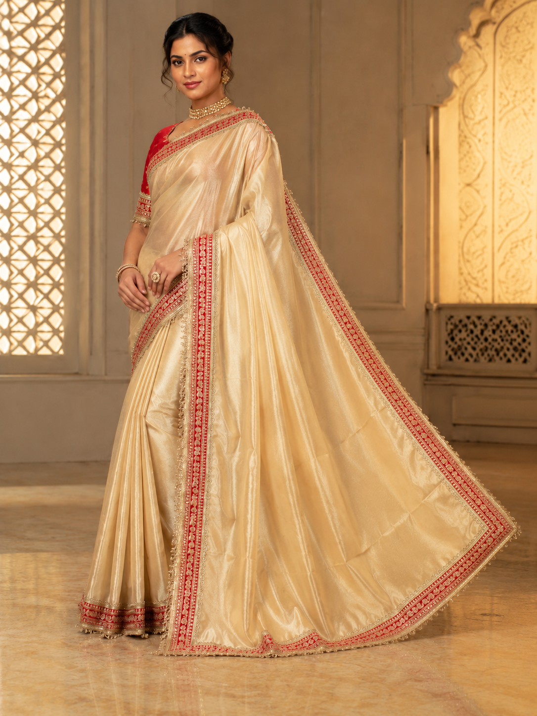 Rajsi Chandan Maharani Tissue Silk Saree