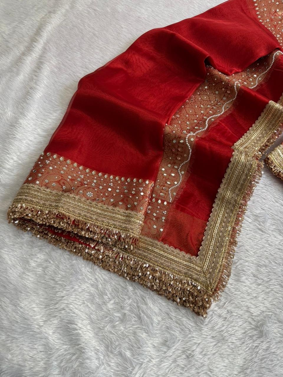 Sindoor Rajsi Maharani Tissue Silk Saree