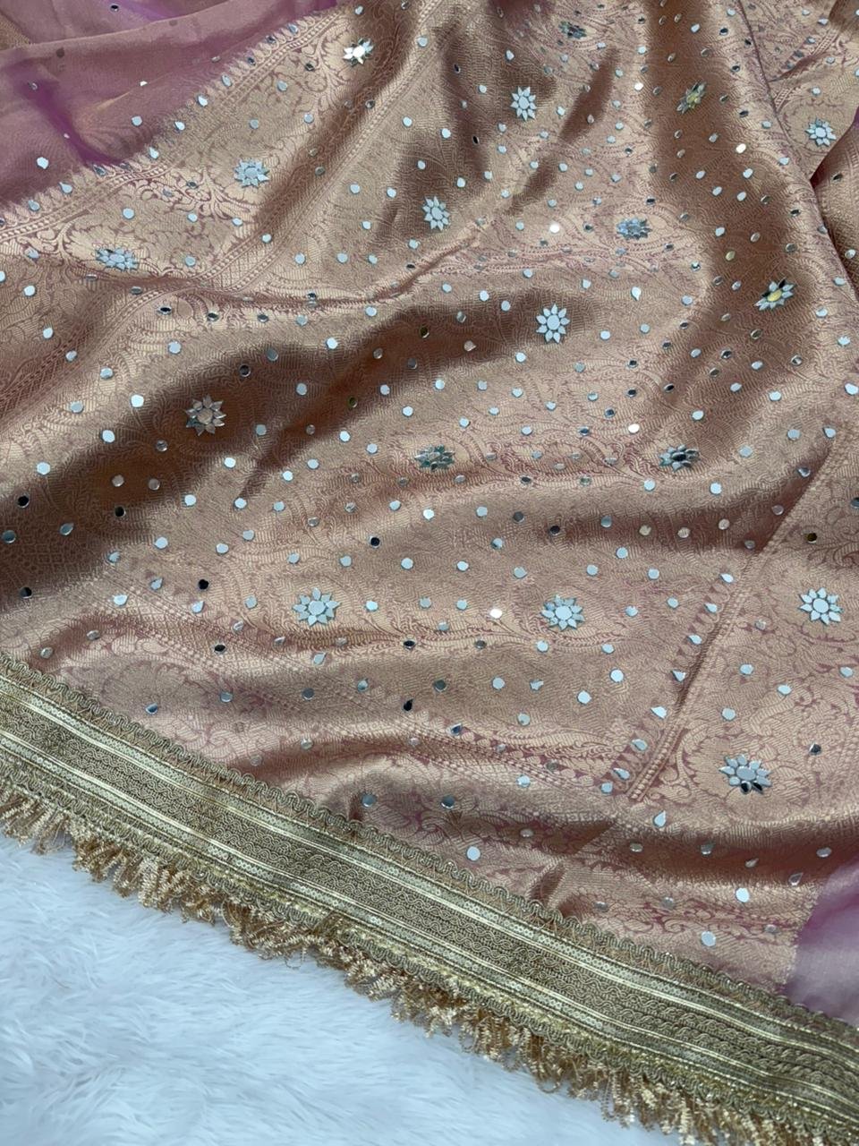 Sindoor Rajsi Maharani Tissue Silk Saree