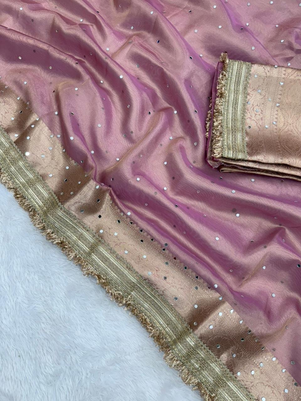 Sindoor Rajsi Maharani Tissue Silk Saree