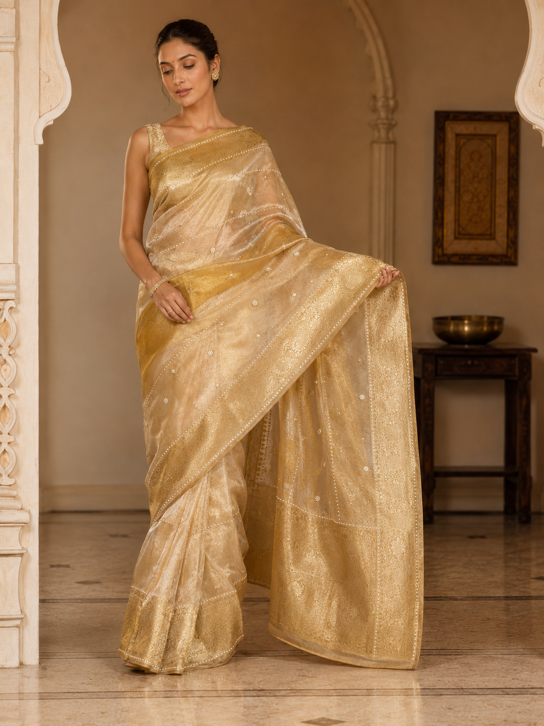Kanaka Chandrika Tissue Saree
