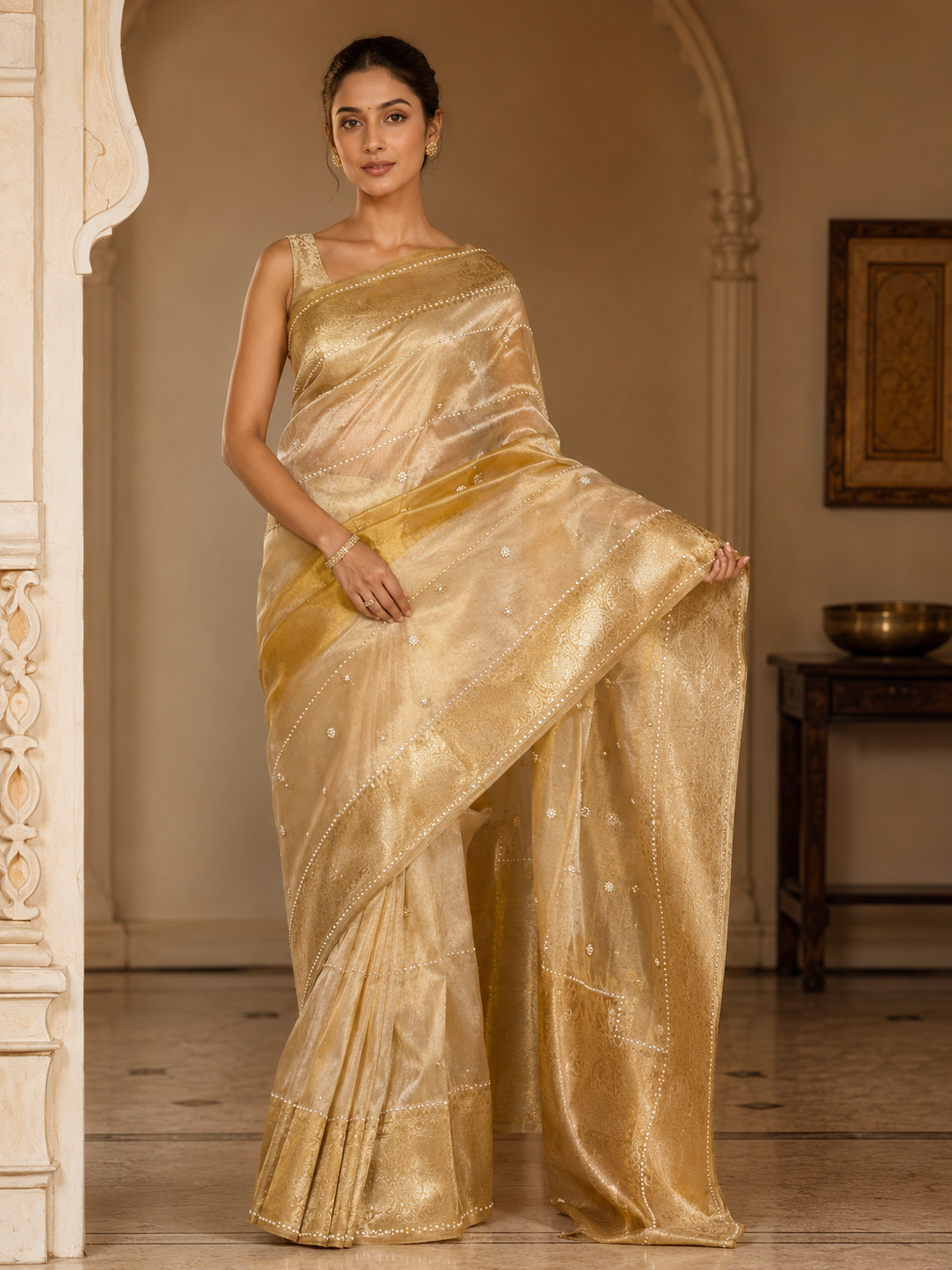Kanaka Chandrika Tissue Saree