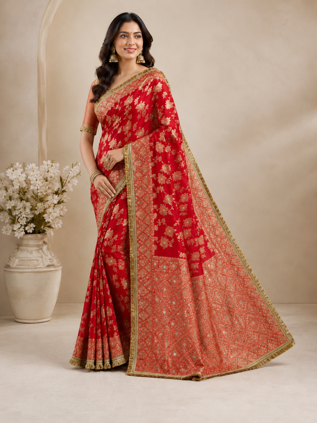 Raktanjali Royal Warm Silk Saree