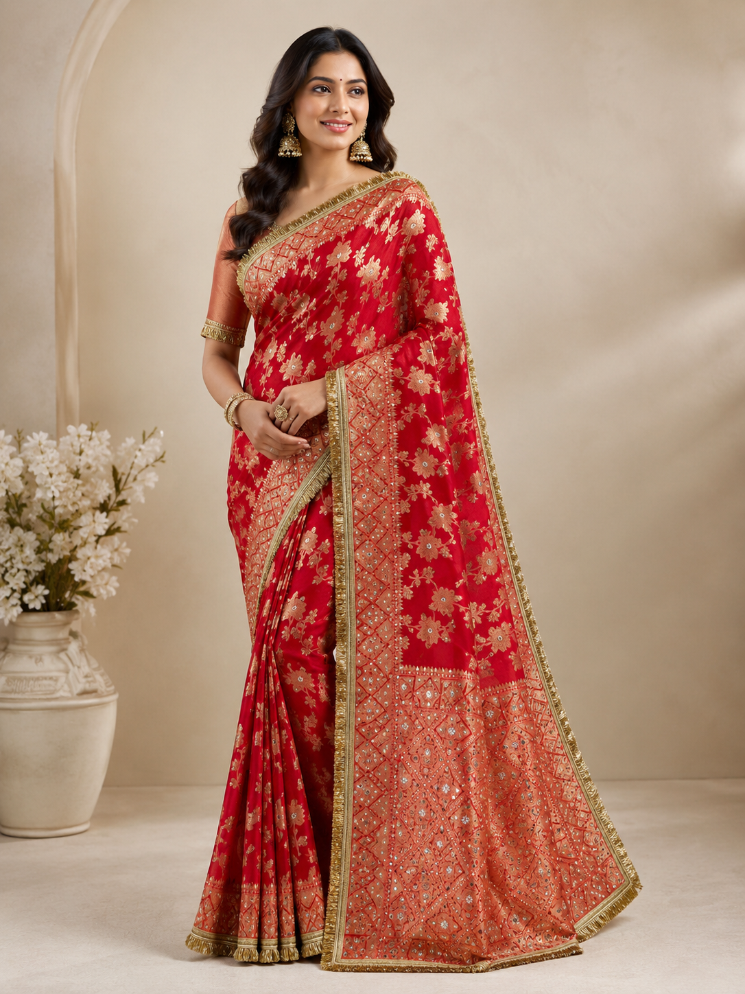 Raktanjali Royal Warm Silk Saree