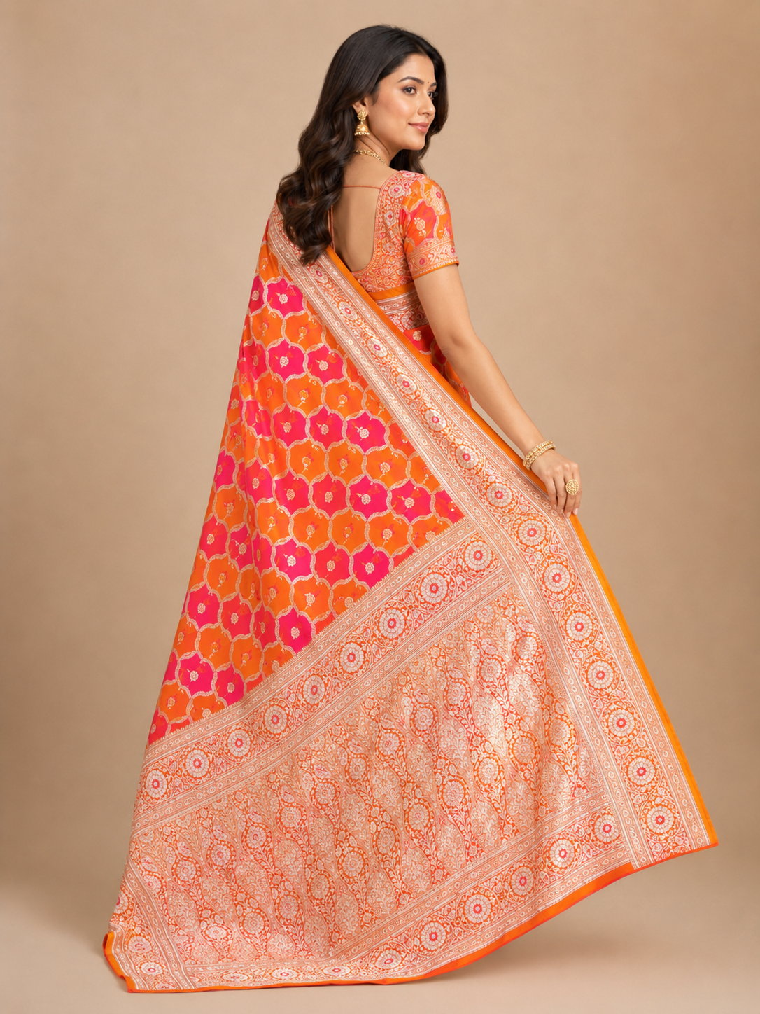 Rajranga Banarasi Mashru Katan Saree
