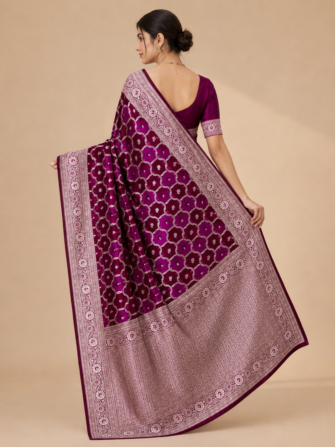 Rajranga Banarasi Mashru Katan Saree