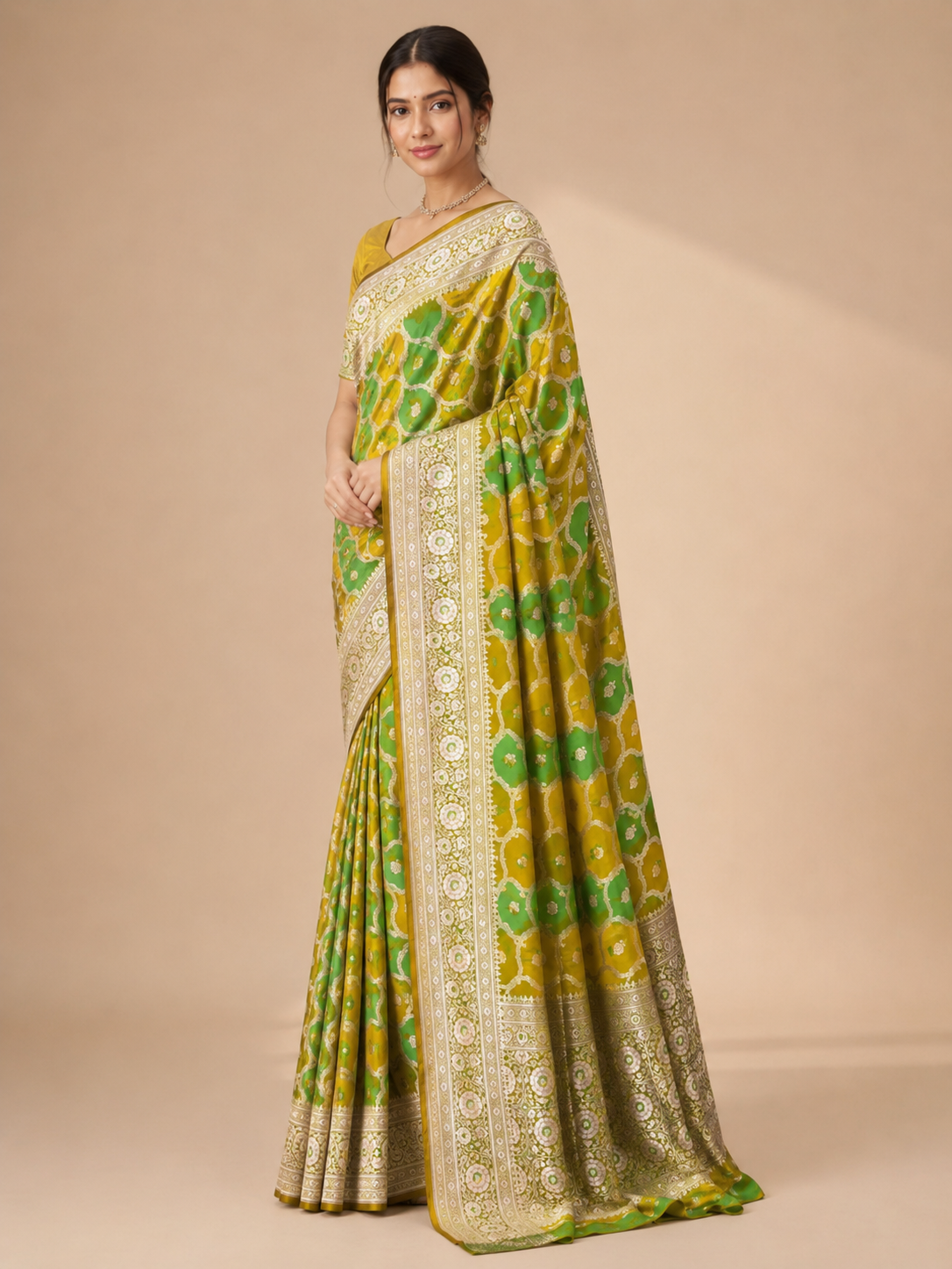 Rajranga Banarasi Mashru Katan Saree