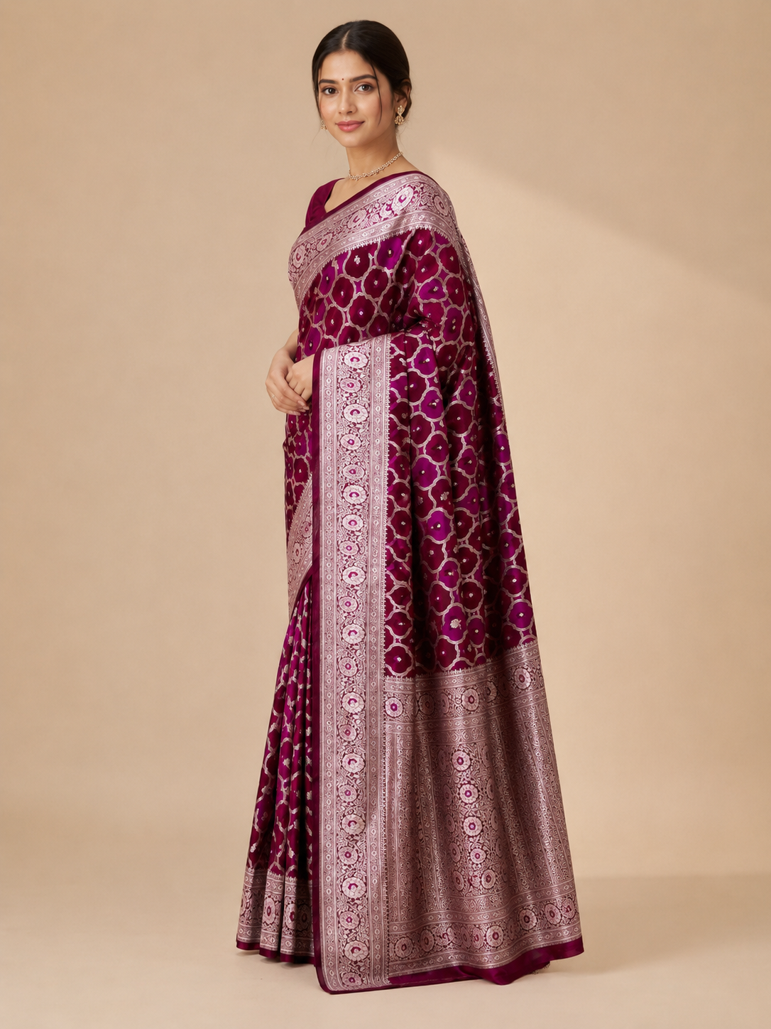 Rajranga Banarasi Mashru Katan Saree