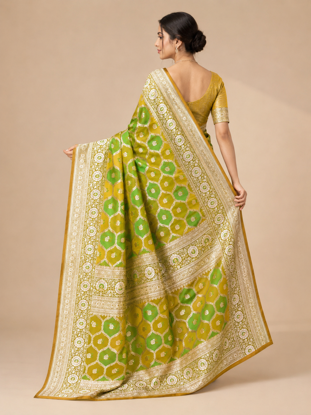 Rajranga Banarasi Mashru Katan Saree